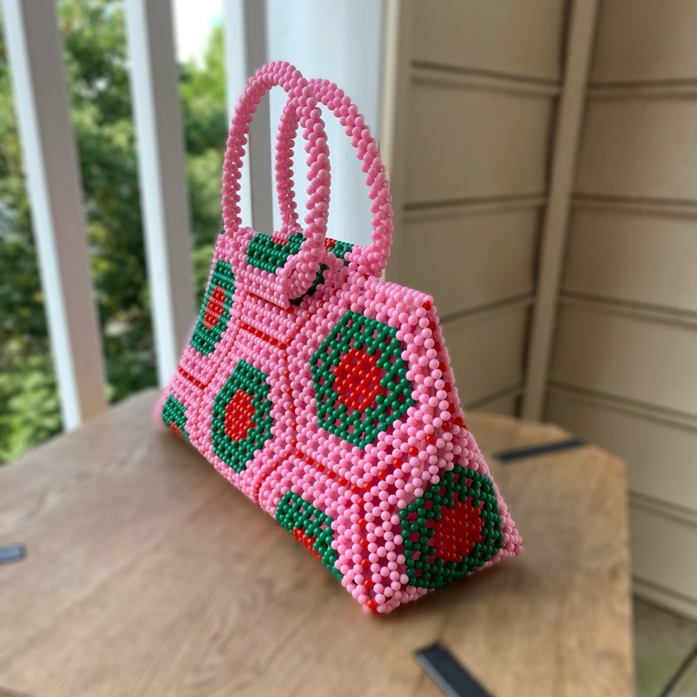 SHEBBAH HANDMADE BEADED HANDBAG - Picture 3 of 7